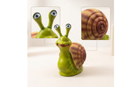 Resin Snail Figurine Wood-Grain Style Snail Figurine Collectible Compact for Gardeners, Garden, Patio