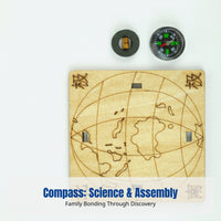 Earth Compass DIY Science Kit, Educational Assembly Toy for Children, Wooden Mechanics Game, Hands-On Science Activity