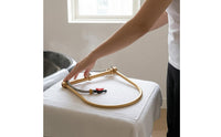 Curved Metal Shampoo Bed Water Circulation Set Gold-Colored Hair-Wash Hose Assembly