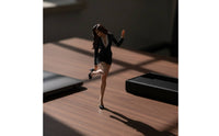 Miniature Woman Figure Fashionable Woman Miniature Figure Stylish Female Figurine for Hobbyists