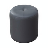 Genuine Leather Upholstered Pouf Light Luxury Design Low Stool Multi-Functional Footrest Space-Saving for Children, Homeowners, Living Room, Beside Coffee Table, Small Spaces, Entryway