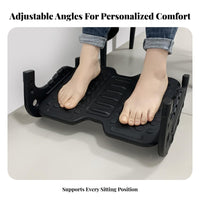 Massage Surface Rocking Footrest Static and Dynamic Modes Adjustable Foot Rocker Non-Slip Design Leg Support Easy Assembly for Office Workers, People Working from Home, Students, Study, Gaming Room