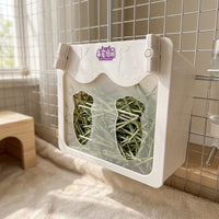 Transparent Hay Feeder, Hanging Hook Hay Rack for Indoor and Outdoor Use, Hay Rack for Small Animals