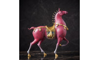 Rearing Horse Statue Tabletop Horse Figurine Gold-Tone Decor Piece for Entryway