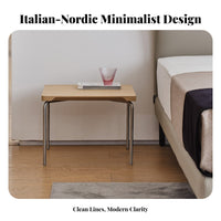 Minimalist Design Folded Corner Side Table Nordic Aesthetic C-Shaped Couch Stand Retro design Nightstand Easy Assembly for Apartment Dwellers, Homeowners, Students, Bedroom, Small Spaces, Next to Sofa, Office