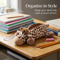 Cute Animal Pencil Case, Large Capacity Stationery Organiser Bag, Pouch for Kids & Students, Dog Shape Pencil Bag, Aesthetic Stationery Storage