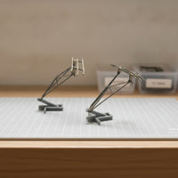 2 Pieces HO Scale Model Train Pantograph DIY Pantograph Kit Easy to Install Locomotive Accessory Sturdy for Railroad Hobbyists