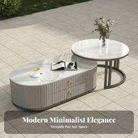 Scratch Resistant Sintered St Single Top Coffee Table Easy to Clean Sintered St Single Top Table High Load Capacity Living Room Furniture Light Luxury Design for Families, Homeowners, Renters, Home, Lounge Area, Apartment