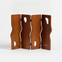 Decorative Desktop Screen Mini Folding Panel Screen Wooden Tabletop Divider for Desk, Shelf, Entryway