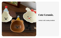 Animal Shaped Dipping Dish Korean Design Animal Shaped Sauce Dish Easy to Clean Cute for Children, Hot Pot Meals, Parties