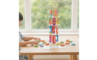 Three-Dimensional Number Stacking Toy Educational Wooden Number Blocks Painted Counting Blocks for Preschool, Classroom
