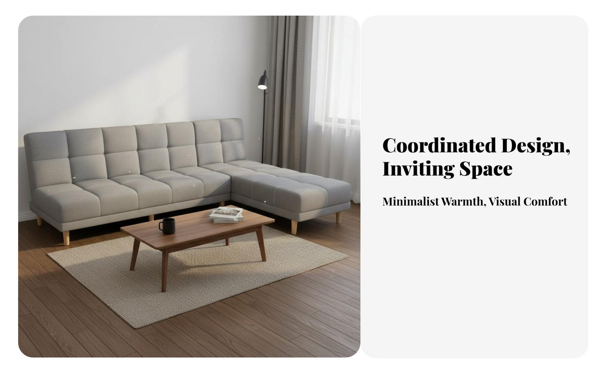 Convertible Foldable Textile Sofa Bed Space-Saving Design Futon Sofa Bed Easy Assembly Folding Sleeper Couch Comfortable Cushioning for Small Apartment Dwellers, Students, Homeowners, Office