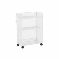 Movable under-table Book cart Large Capacity Multitier Rolling Organizer Space-Saving School Supply with grip for Students, Office Workers, Classroom, Dormitory, Study Room, Nursery
