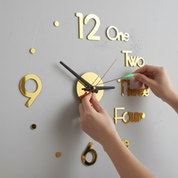 3D DIY Luminous Wall Clock Silent Quartz Movement Acrylic Home Decor