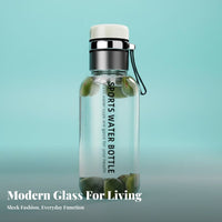 High Temperature Resistant Glass Tea Infuser Bottle Built-in Strainer Large Capacity Glass Bottle Leak-Proof for Students, Gym, Home, School