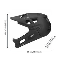 Removable Chin Bar Mountain Bike Full Face Helmet Breathable Full Face Mountain Bike Helmet Ventilated Safety Gear Vented Design for Trail-Road