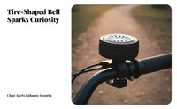 Tire Shaped Bike Alert 360° Rotatable Kids Bike Tire Alert Kids Cycle Alert Powerful Crisp Sound Rotating Cycle Alert