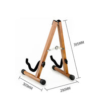 Solid Wood Portable Wooden Instrument Holder Anti-Scratch Padding Wooden Guitar Stand Triangular Instrument Stand for Guitarists