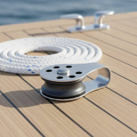 Single-Sheave Pulley Stainless Steel Pulley with Ball Bearing Hardware Low-Friction Compact for Sailors, Sailboat Rigging