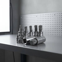 10 Pieces Auto Repair 12-Point Socket Bits Long-Lasting Star Socket Bit Set Wear-Resistant 12-Point Screw Sockets High Rotational Force for Garage