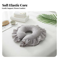 C-Shaped D Face Cradle Pillow Removable and Washable Cover Massage Table Face Soft Support Soft Textile Massage Table Headrest Pad for Estheticians