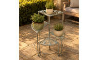 Four-Tier Plant Stand Openwork 4 Tier Plant Stand Floral Cutout Potted Bloom Display Rack for Balcony