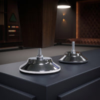 4 Pieces Chrome Table Leg Levelers with Mounting Plates Heavy Duty Billiard Table Leg Levelers Metal Hardware Sturdy