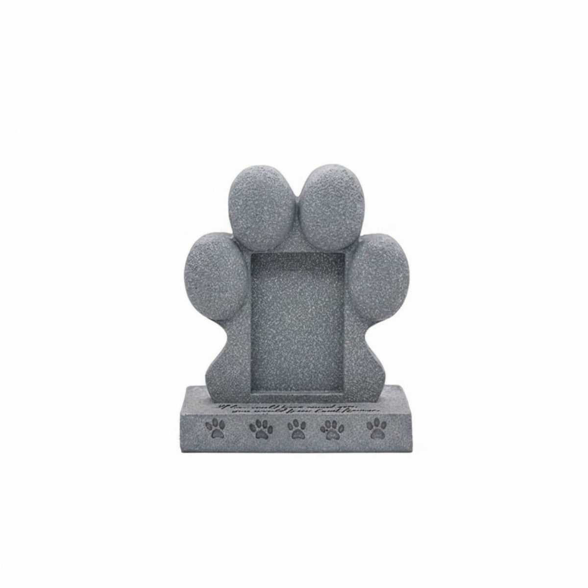 Resin Pet Tombstone Weather Resistant Paw Print Headstone Paw Print Memorial Stone Sympathy Quote Garden Decor Photo Display