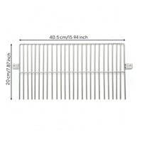 Unobstructed Design Wire Grate Drain Guard Mounting Tabs Rectangular Drain Guard Debris Blocker Home Drainage Vertical Rods for Roof, Balcony, Side Wall