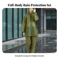 Two-Piece Rain Suit Waterproof Two-Piece Rain Gear Lightweight Rainwear Set for Adults, Cyclists, Outdoor Activities