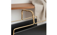 Magazine Rack Retro Style Metal Newspaper Stand Wrought Iron Frame Portable Book Holder for Living Room, Office, Bedroom