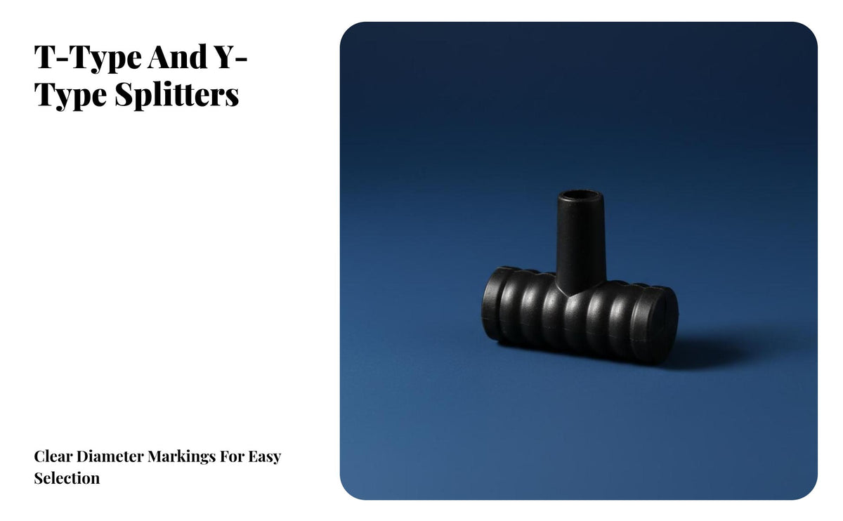 Y-Shaped Pipe Splitter Leak-Secure Design 3 Way T-Connector Leak Secure Triple Water Diverter for Aquarium Hobbyists, Water Feature