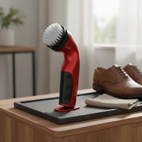 Interchangeable Heads Rechargeable Shoe Polisher Kit 2-in-1 Function Handheld Leather Cleaner Lightweight for Travel