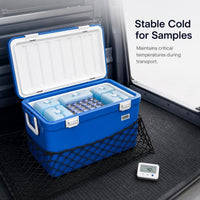 Portable Medical Insulated Cooler Box for Biological Samples, Breast Milk, and Insulin Transport, 33L