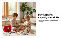 Printed Details   Pretend Doctor-Themed Play Collection Wooden Tones Doctor Play Set for Imitation Care Activities
