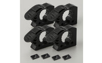 4 Pieces Quick Release Clamp Secure Rubber Clamp with Mounting Hardware Holder Slimline for off Roaders, Roof Racks