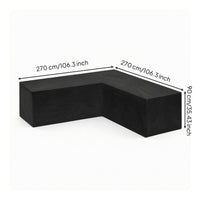 Patio V-Shaped Sectional Sofa Cover Patio Sectional Sofa Cover Heavy Duty for Garden, Backyard