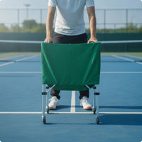Tennis Ball Cart Heavy-Duty Tennis Training Sphere Carrier with Wheels Reinforced Athletic Gear for Coaches