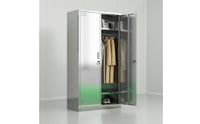 Stainless Steel Locker Rust-Resistant Multiple-Door Metal Cabinet Ventilated Design Employee Storage Cabinet for Employees, Cleanroom, Changing Room