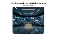 Cold-Rolled Steel Frame Security Console Fireproof Desktop Control Center Workstation Heat Dissipation Design Multi-Monitor Console Desk Easy Assembly for Control Room Operators, Dispatchers, IT Professionals