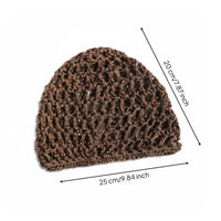 Breathable Hollow out Knit Cap Stretchy Fit Hollow out Skull Cap Lightweight Mesh Skullcap Design for Women, Men, Casual Wear, Sleeping, Food Service