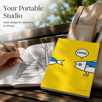 Blank Flip Notebook Thickened Sketchbook for Students and Artists