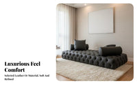Light Luxury Design Upholstered Chaise Lounge Elegant contour Tufted Fainting Couch adaptable Use Indoor Seating Asymmetrical Shape for Boutique Owners, Interior Designers, Living Room, full-length Closet, Entryentry, Bedroom