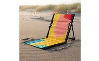 Folding Beach Chair Foldable Portable Ground Seat with Back Support Outdoor Furniture for Camping, Picnic