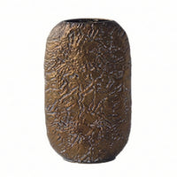 Tabletop Vase Hand-Crafted Vase with Textured Surface Handmade for Cabinet