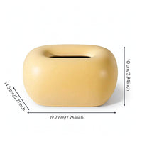 Decorative Rounded Rectangular Tissue Box Cover Elegant Facial Tissue Holder for Office