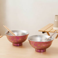 Titaniums Bowl Insulated Bowl with Footed Base Anti-Scald for Campers, Backpackers, Everyday Home Use, Camping, Picnics