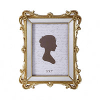 Embossed Scrollwork Ornate Resin Frame Court-Inspired Tabletop Photo Frame Rectangular