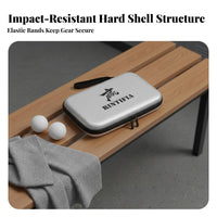 Hard Shell Paddle Sports Pong Case Large Capacity Table Tennis Paddle Storage Bag Sturdy Square Table Tennis Racket Bag for Athletes, Travel