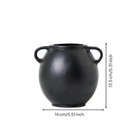 Vase with Handles Sculptural Decorative Vase Vessel for Shelf